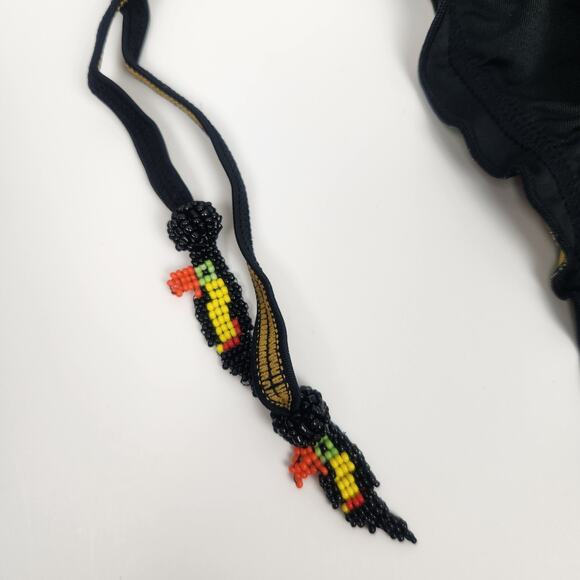 Agua Bendita Tucan Bikini Bottom Size Large NWT Tie Sides Adjustable Ruched - Picture 5 of 8